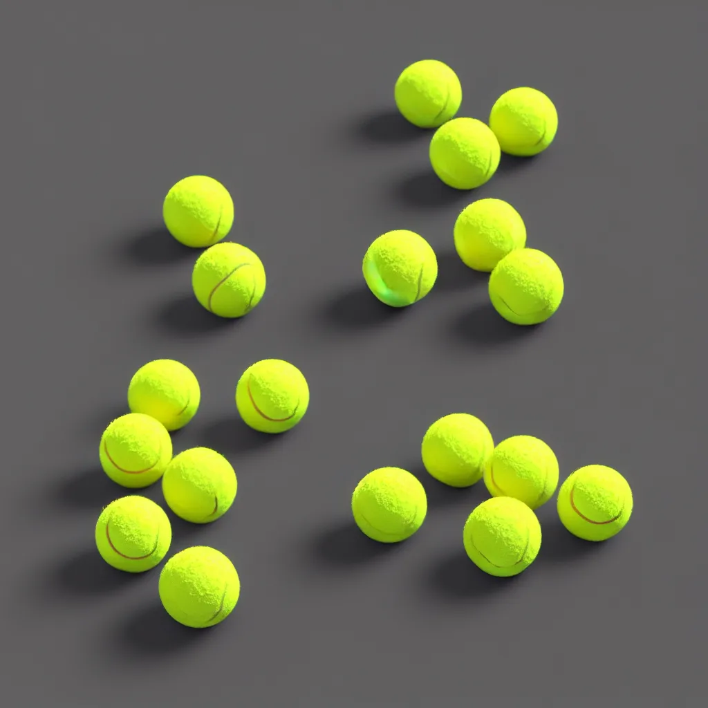Image similar to a product picture of thousends of tennis balls, realistic, stock photo, photographic filter, unreal engine 5, realistic, hyperdetailed, 8 k, cinematic, volumetric lighting, very realistic effect, hd, hdr, 4 k, sharp focus, octane render, ultra detailed, high resolution, trending on artstation in the style of albert dros glowing rich colors powerful imagery