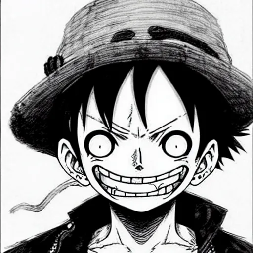 Image similar to luffy by kim jung gi