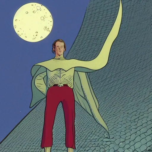 Image similar to matt smith retro minimalist portrait moebius starwatcher comic by jean giraud, 8 k