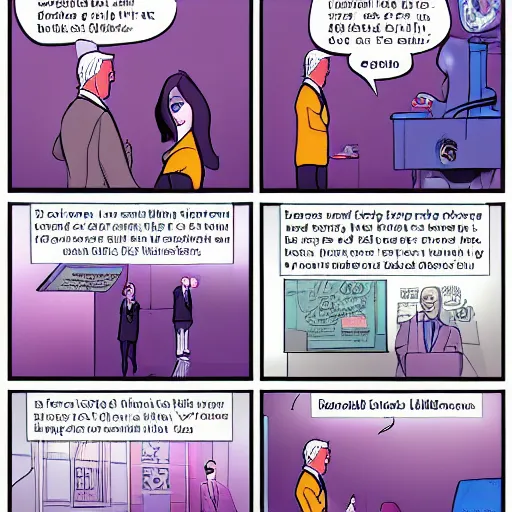 Image similar to futuristic comic about Joe Biden, neon lighting