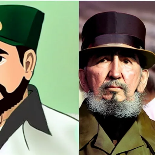 Image similar to Fidel Castro cosplaying Shinji Ikari