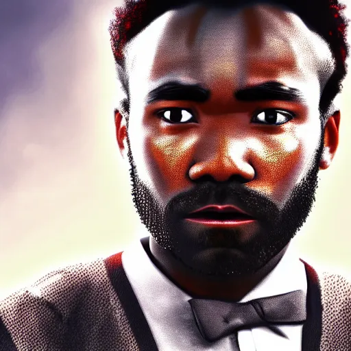 Prompt: donald glover as the prowler, digital art, dramatic, lomo, field of view, f / 2 2, 3 d, angry, evil, posterization, by weta digital, 8 k concept art, detailed