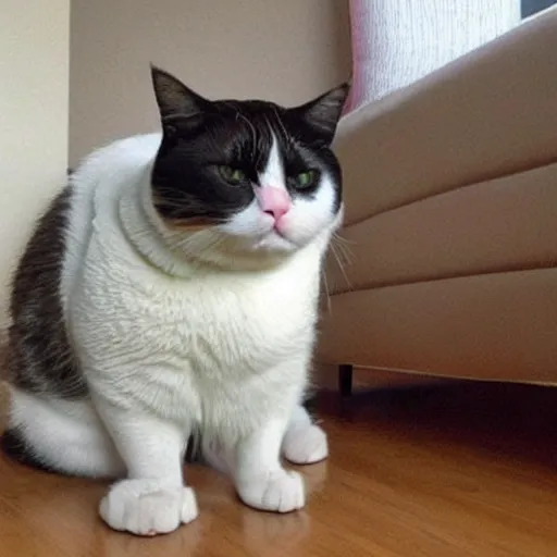 Image similar to extremely obese cat,