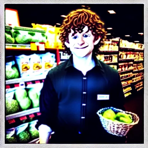 Image similar to “ bilbo baggins bagging groceries ”