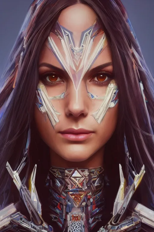 Prompt: symmetry!! portrait of victoria justice in the style of horizon zero dawn, machine face, intricate, elegant, highly detailed, digital painting, artstation, concept art, smooth, sharp focus, illustration, art by artgerm and greg rutkowski and alphonse mucha, 8 k