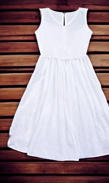Prompt: a beautiful white summer dress, concept image, product image, symmetry, trending on pintrest