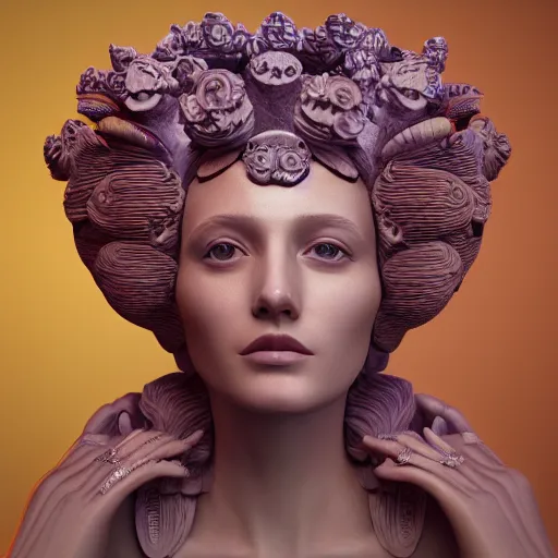 Prompt: queen of venus, 4 k, intricately detailed, jaw dropping, surreal, octane render