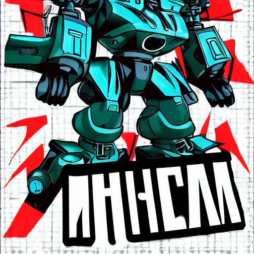 Prompt: a text that says Coiron in mecha typography, mecha font, mecha style letters, anime style, akira style.