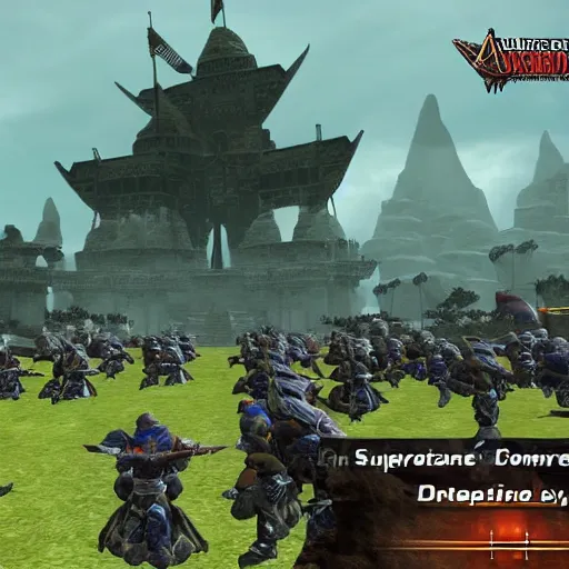 Image similar to supreme commander realistic warzone in the kingdom of hyrule