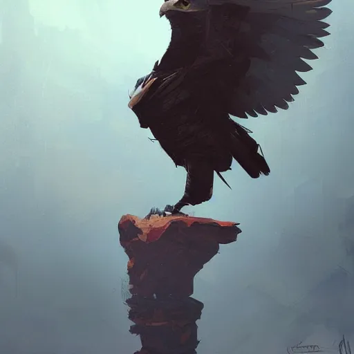 Image similar to 🦅🤖, digital Art, Greg rutkowski, Trending artstation,cinematographic