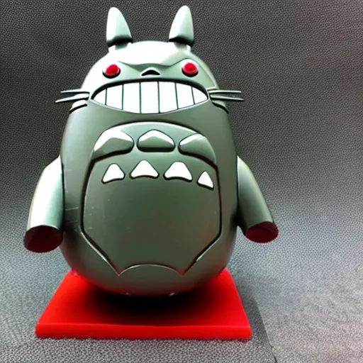 Image similar to Totoro as iron man, product photo