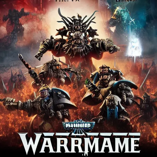 Image similar to warhammer movie poster by kekai kotaki