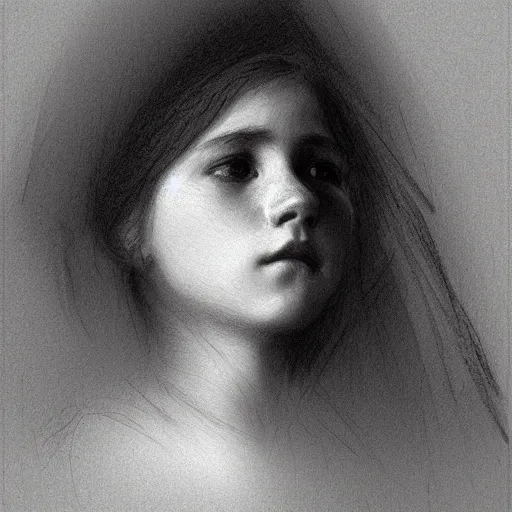 Image similar to a lonely girl by ilya repin. pencil sketch. hd, ultra clear detailed