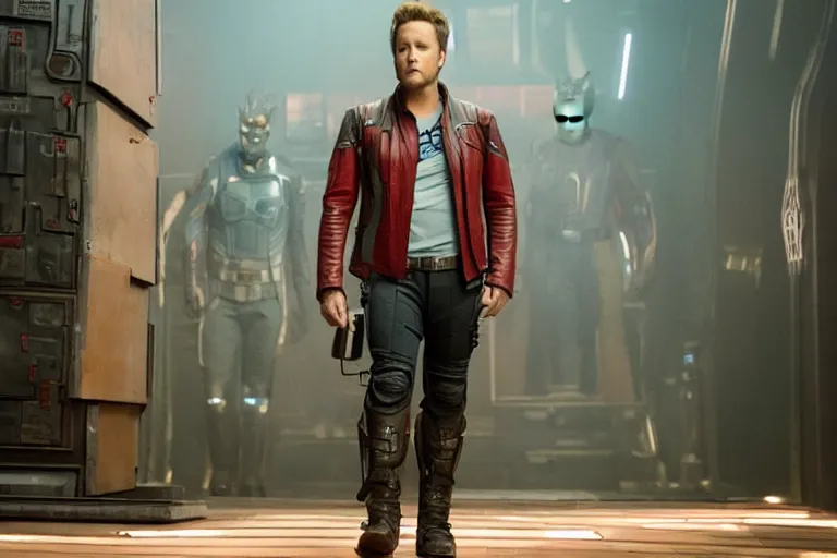 Image similar to james gunn as star - lord from guardians of the galaxy ( 2 0 1 4 ), cinematography