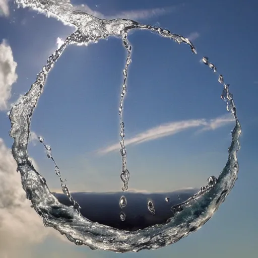 Image similar to circle of water in the sky