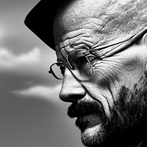 Image similar to half profile shot of walter white