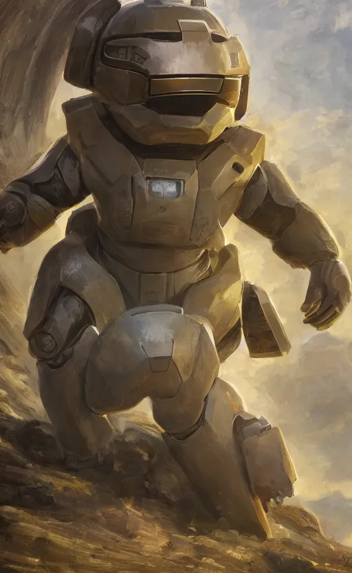 Image similar to chansey pokemon playing as master chief, oil on canvas, intricate, 8 k highly professionally detailed, hdr, cgsociety