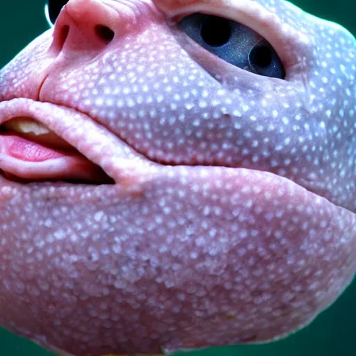 Prompt: Human blowfish