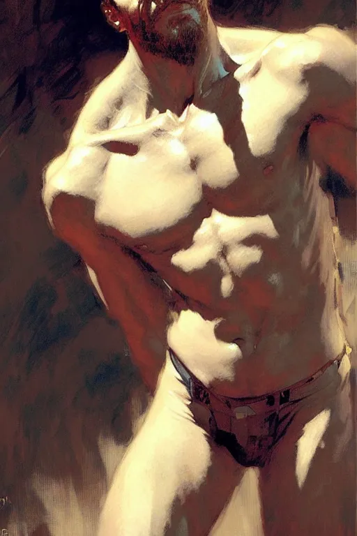 Image similar to attractive man, painting by gaston bussiere, craig mullins, j. c. leyendecker, yoji shinkawa