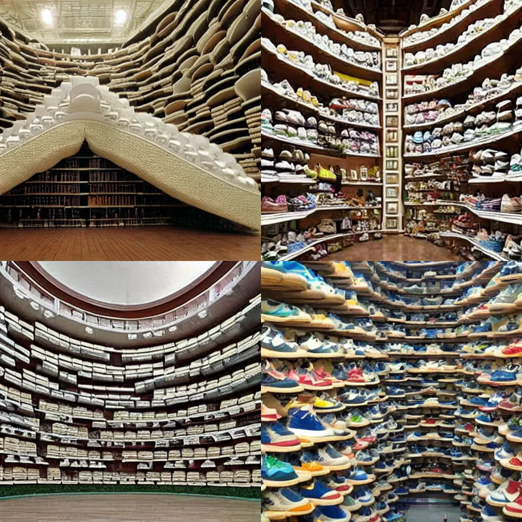 Prompt: World's largest shoe house