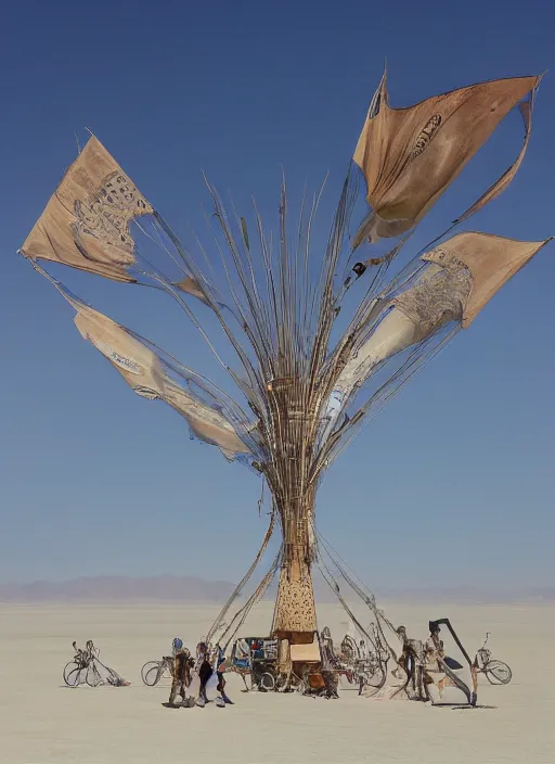 Prompt: burning man desert