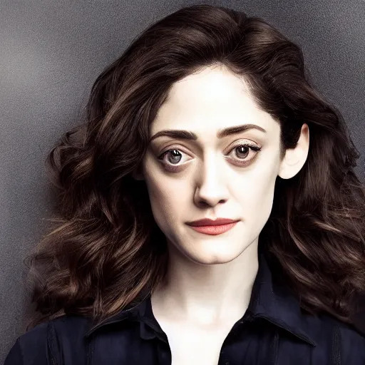 Prompt: 50 years old Emmy Rossum, realistic, photo studio, HDR, 8k, trending on artstation