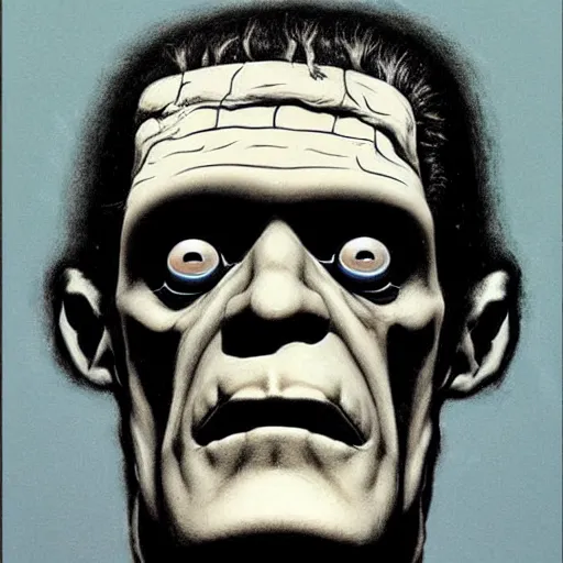 Prompt: frankenstein, by basil gogos, trending on artstation hq, deviantart, pinterest, 4 k uhd image