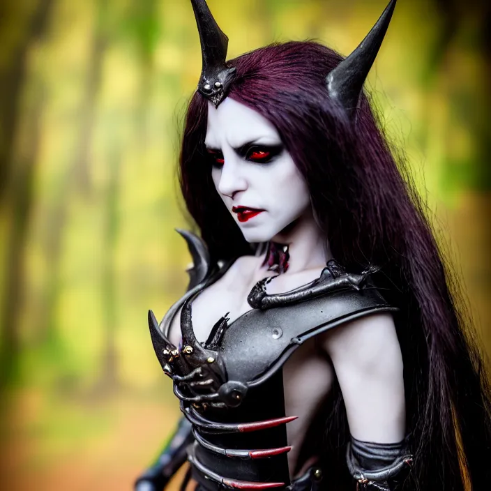 Image similar to photograph of a real - life beautiful vampire queen warrior. extremely detailed. dslr. standard lens. 3 5 mm.
