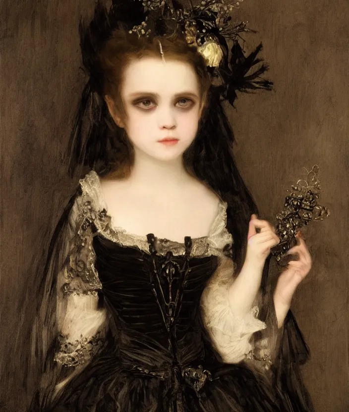 Image similar to gothic princess portrait by william - adolphe bouguerea, highly detailded