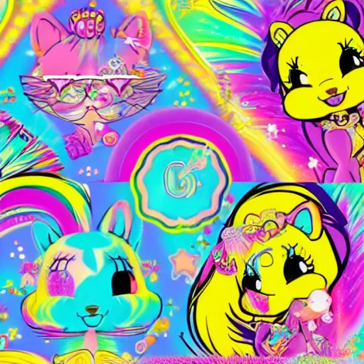 Prompt: Lisa Frank and AC-BU collaboration