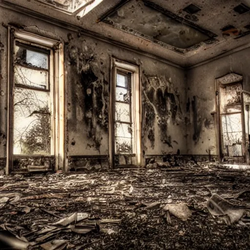 Image similar to abandoned places, cinematic light,