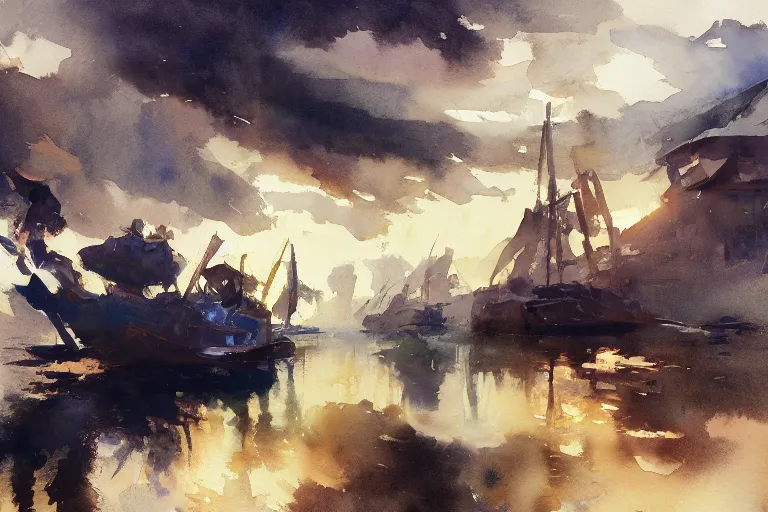 Prompt: small centered on watercolor paper, paint brush strokes, abstract watercolor painting of ancient civilization, cinematic light, national romanticism by hans dahl, by jesper ejsing, by anders zorn, by greg rutkowski, by greg manchess, by tyler edlin