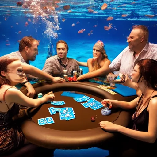 Image similar to underwater poker tournament