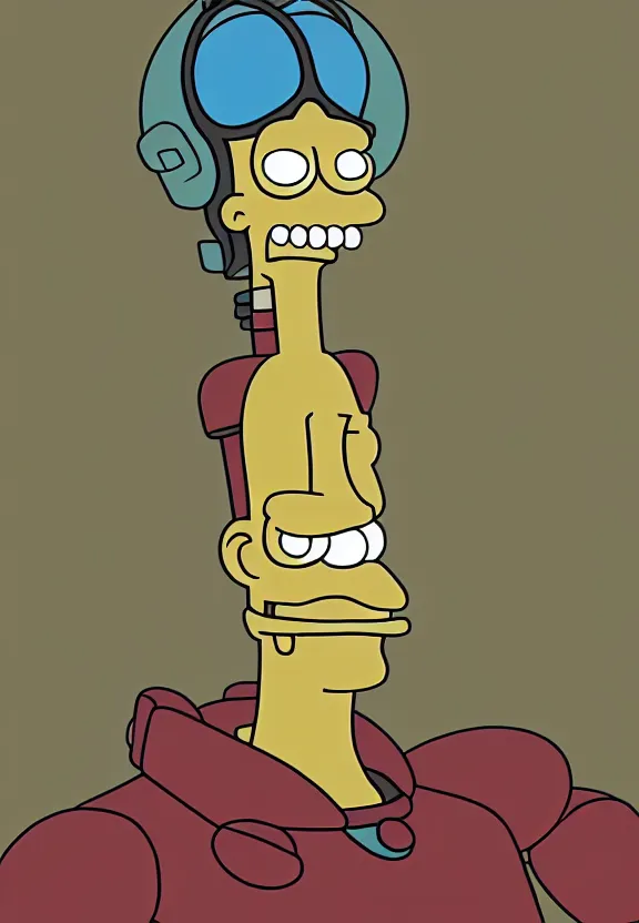 Image similar to portrait of a character from the show futurama, looking at camera, extremely detailed concept art, smooth, sharp focus, illustration, art by matt groening, futurama artstyle