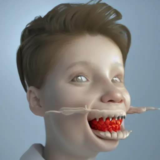 Prompt: a 3 d render a horrific xyzal allergy commercial