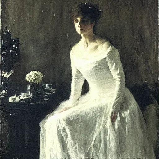 Prompt: ghost by alfred stevens