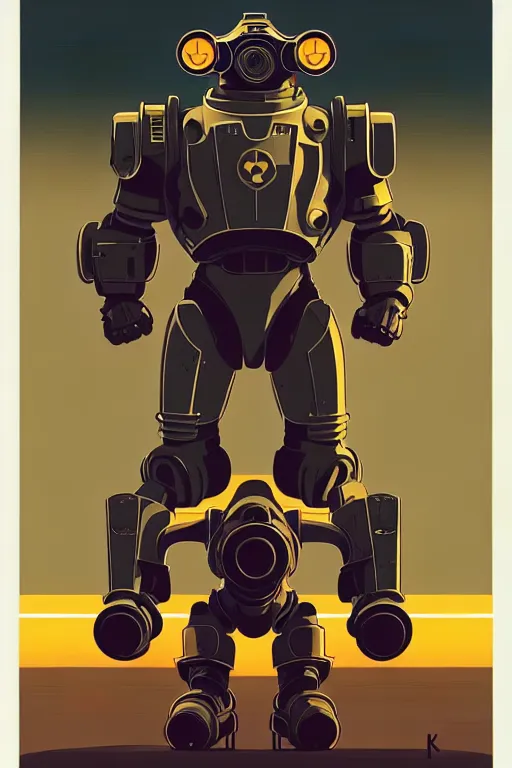 Prompt: fallout power armor, nuclear, centered median photoshop filter cutout vector behance hd by artgerm, jesper ejsing, by rhads, makoto shinkai and lois van baarle, ilya kuvshinov, rossdraws, illustration, art by ilya kuvshinov and gustav klimt