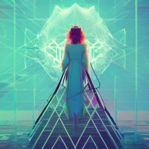 Image similar to a goddess by Petros Afshar and Beeple