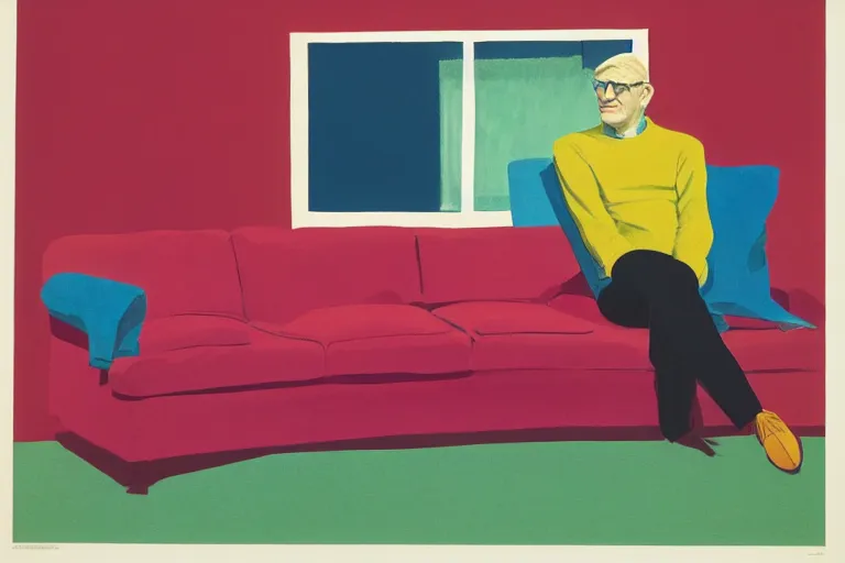 Image similar to Couch Surfing by David Hockney, Andy Shaw, Edward Hopper, 1965, exhibition catalog