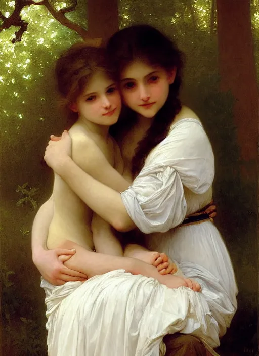 Image similar to most beautiful painting in the world by william - adolphe bouguereau, john singer sargent