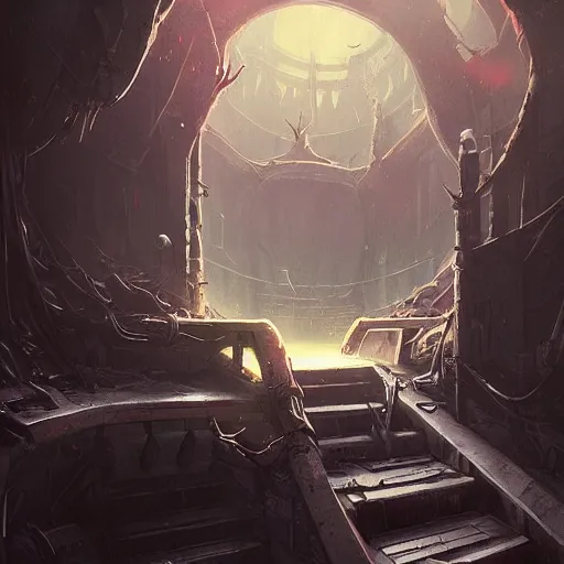 Prompt: Sewer lair made by Greg rutkowski and rossdraws,digital art,8k,a place where people live