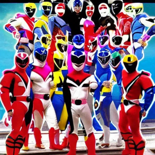 Prompt: Every single power ranger