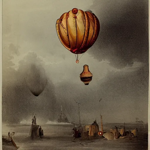 Image similar to ballon - poisson, a navigable balloon designed by aeronaut ferdinand lagleize