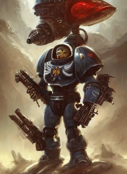 Prompt: donald trump as space marine, space marine, cute and adorable, pretty, beautiful, matte fantasy painting, deviantart artstation, by jason felix by steve argyle by tyler jacobson by peter mohrbacher, cinema