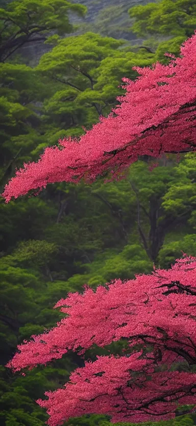 Image similar to “ a portrait photo of tyrannosaurus at a sakura tree, side shot, by shunji dodo, 8 k resolution, high quality ”