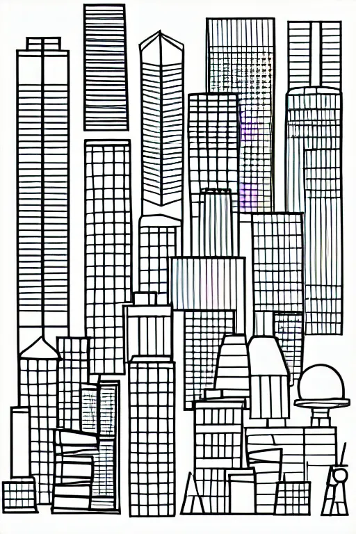 Image similar to minimalist line art of london cityscape