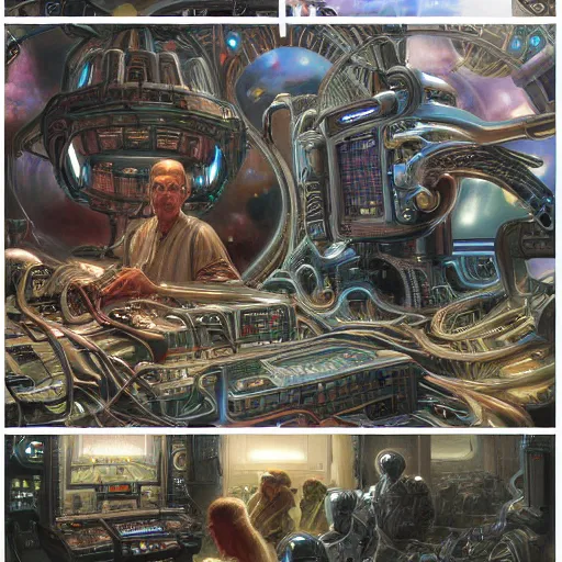 Prompt: The inner workings of a demon computer, Sci-Fi art by Donato Giancola and James Gurney, digital art, trending on artstation