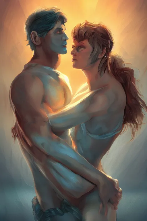 Prompt: book cover of the worst romance novel ever written, digital painting, concept art, sharp focus, smooth, artstation, illustration, really bad title