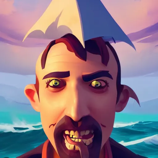 Image similar to painting jack the pirate on sea of thieves game avatar hero smooth face median photoshop filter cutout vector behance hd by jesper ejsing, by rhads, makoto shinkai and lois van baarle, ilya kuvshinov, rossdraws, illustration, art by ilya kuvshinov and gustav klimt