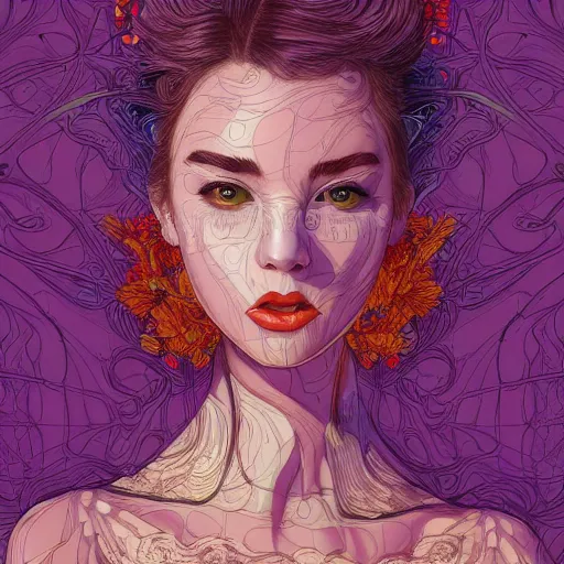 Prompt: a portrait of an incredibly beautiful, colorful, graceful, elegant, and sophisticated young woman made of cucumbers, an ultrafine detailed illustration by james jean, intricate linework, bright colors, final fantasy, behance contest winner, vanitas, angular, altermodern, unreal engine 5 highly rendered, global illumination, radiant light, detailed and intricate environment